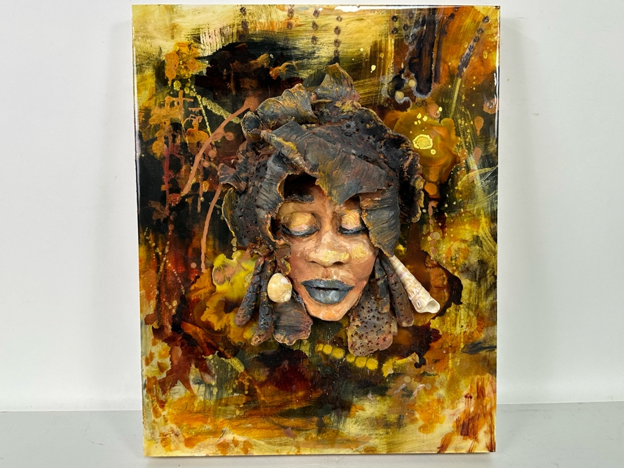 Bonnie Lee Roth (B. 1942, Southern California) Incredible Original Mixed-Media 3D Sculpture Mounted On Painted Board 16W X 20H X 5D [Photo 2]