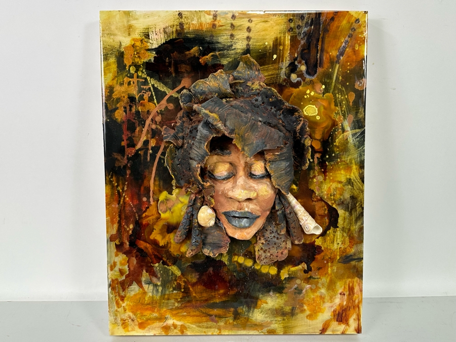 Bonnie Lee Roth (B. 1942, Southern California) Incredible Original Mixed-Media 3D Sculpture Mounted On Painted Board 16W X 20H X 5D [Photo 4]