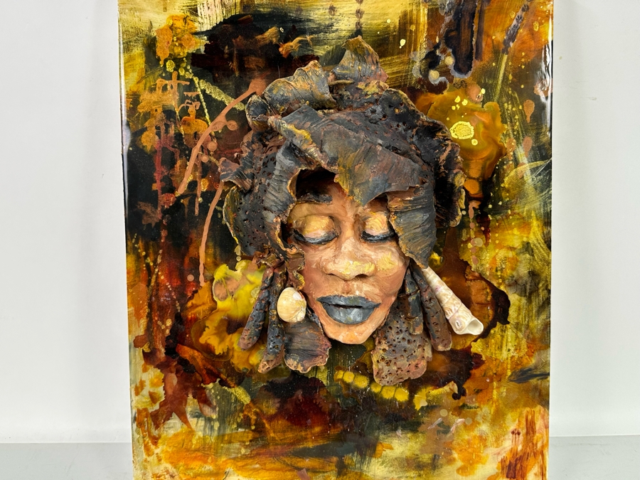 Bonnie Lee Roth (B. 1942, Southern California) Incredible Original Mixed-Media 3D Sculpture Mounted On Painted Board 16W X 20H X 5D [Photo 5]