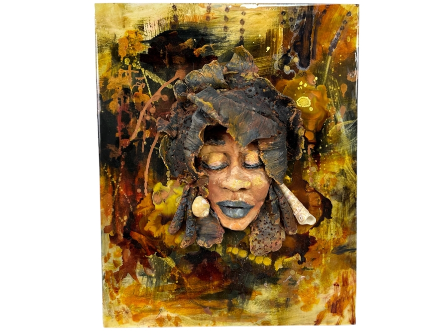 Bonnie Lee Roth (B. 1942, Southern California) Incredible Original Mixed-Media 3D Sculpture Mounted On Painted Board 16W X 20H X 5D [Photo 1]