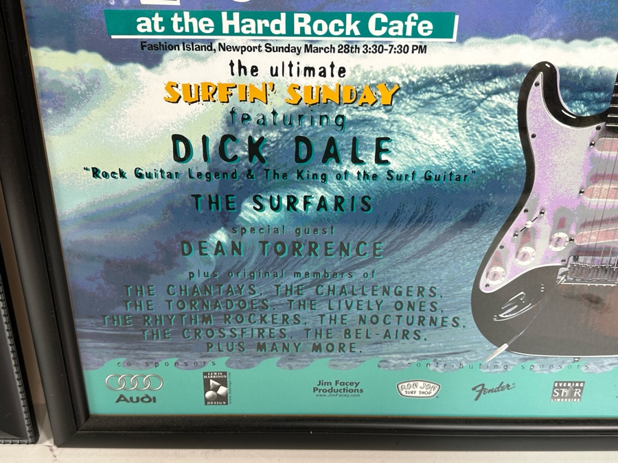 Pair Of Framed Dick Dale Surf Guitar Concert Posters 20 X 26 And 19 X 23 [Photo 6]