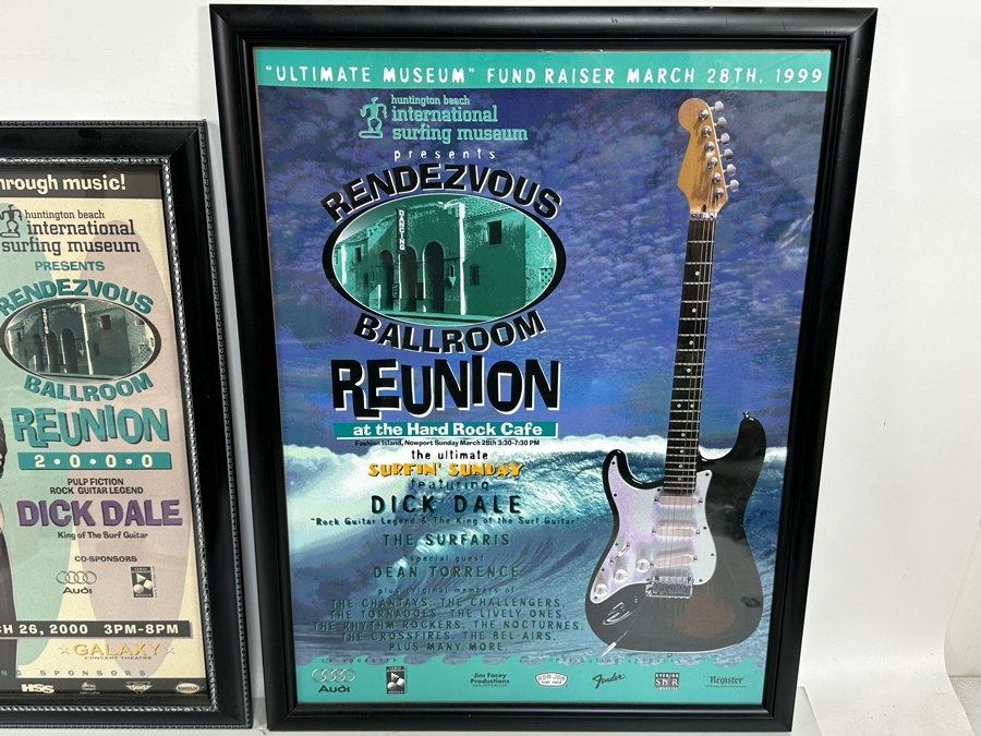 Pair Of Framed Dick Dale Surf Guitar Concert Posters 20 X 26 And 19 X 23 [Photo 5]
