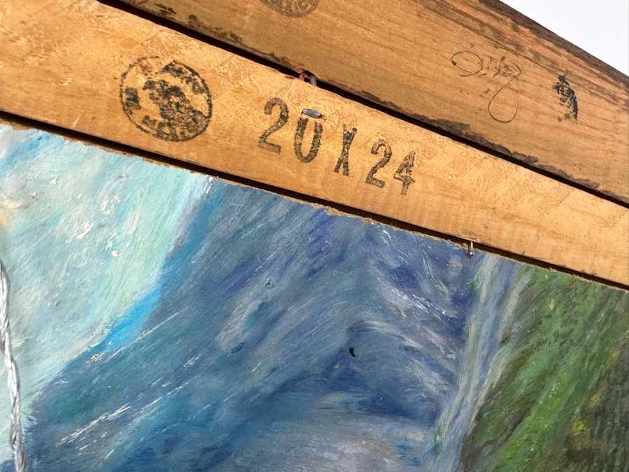 Double-Sided Original Oil On Canvas Landscape Paintings By Lonzo C. Bills California Artist From Hemet 20 X 24 Framed 27 X 23 [Photo 15]