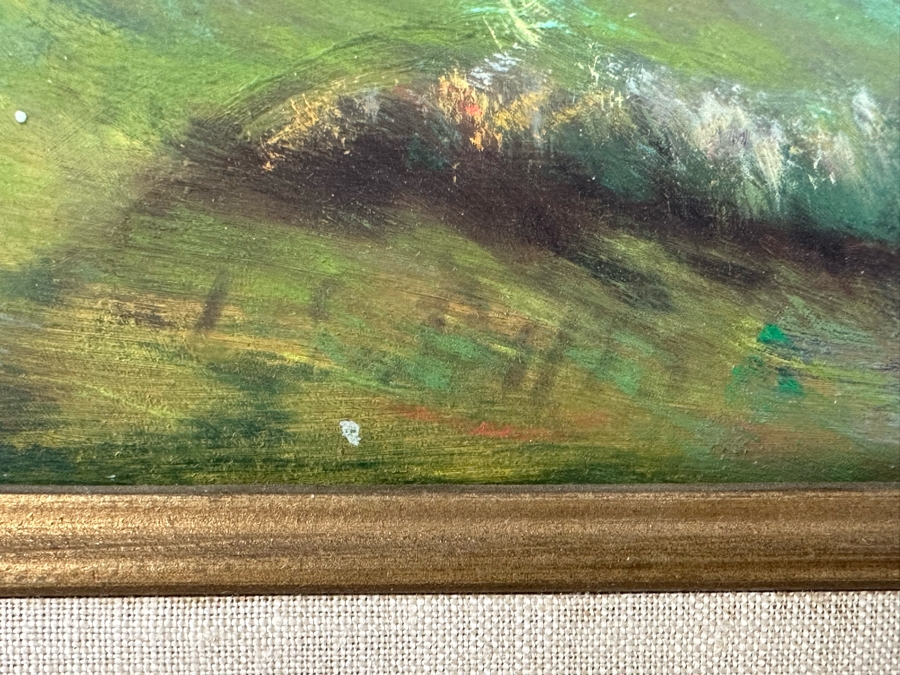 Double-Sided Original Oil On Canvas Landscape Paintings By Lonzo C. Bills California Artist From Hemet 20 X 24 Framed 27 X 23 [Photo 10]