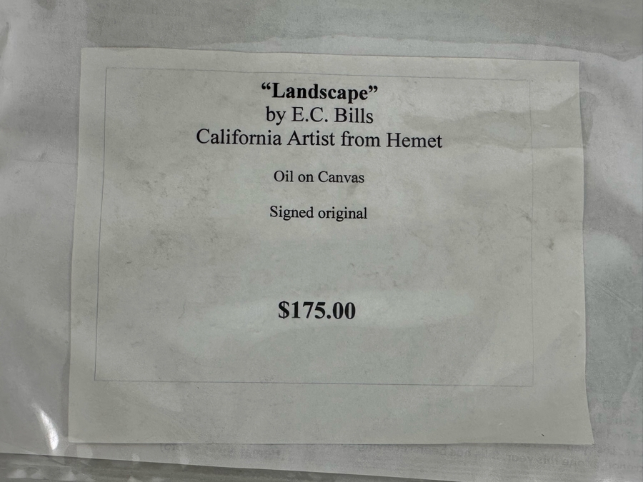 Double-Sided Original Oil On Canvas Landscape Paintings By Lonzo C. Bills California Artist From Hemet 20 X 24 Framed 27 X 23 [Photo 11]