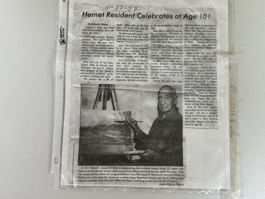 Double-Sided Original Oil On Canvas Landscape Paintings By Lonzo C. Bills California Artist From Hemet 20 X 24 Framed 27 X 23 [Photo 12]