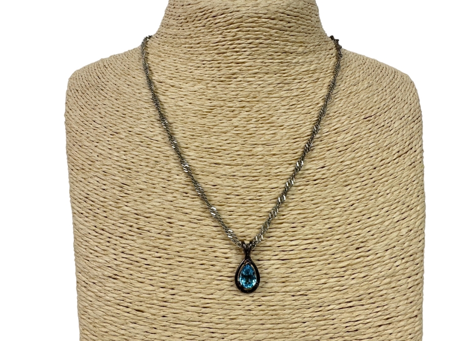 Sterling Silver Pendant With 18' Sterling Silver Italian Chain Necklace 7.3g [Photo 3]