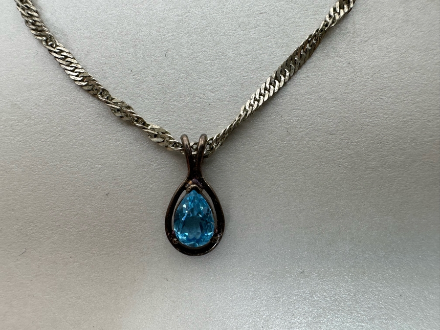 Sterling Silver Pendant With 18' Sterling Silver Italian Chain Necklace 7.3g [Photo 9]