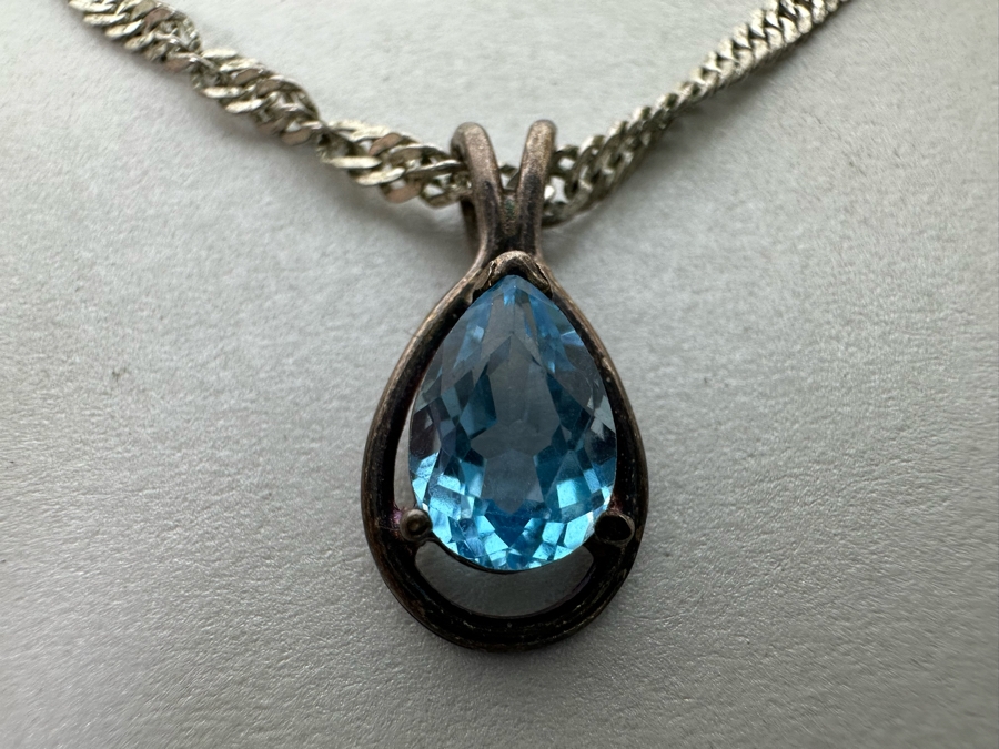 Sterling Silver Pendant With 18' Sterling Silver Italian Chain Necklace 7.3g [Photo 14]