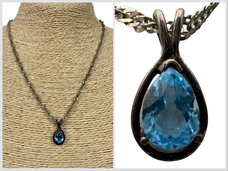Sterling Silver Pendant With 18' Sterling Silver Italian Chain Necklace 7.3g [Photo 1]