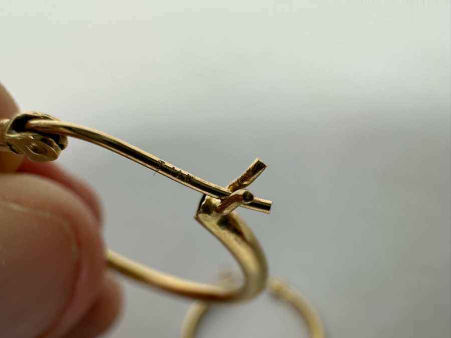 14K Gold Hoop Earrings 1.3g [Photo 6]