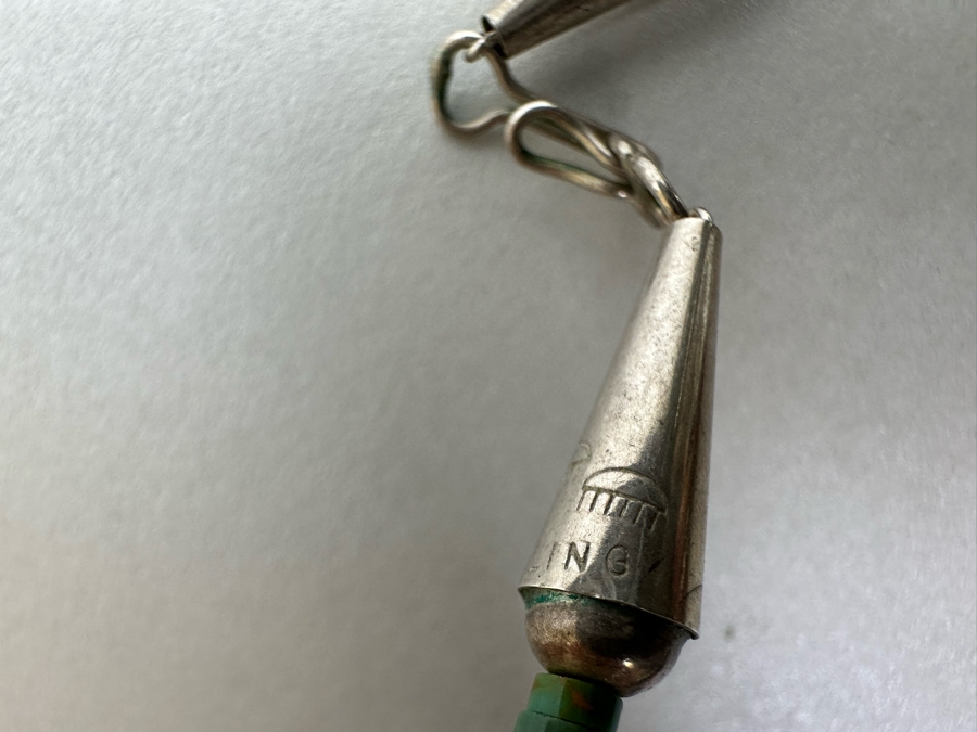 Stunning Amber Turquoise Bead Sterling Silver Clasp 18' Necklace [Photo 17]