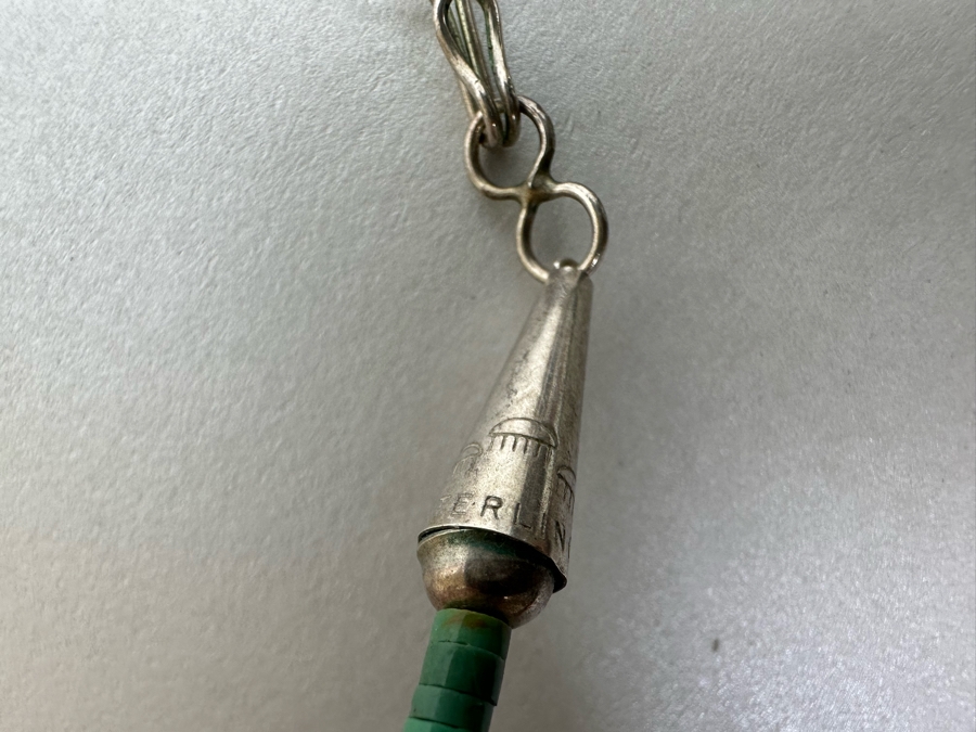 Stunning Amber Turquoise Bead Sterling Silver Clasp 18' Necklace [Photo 16]