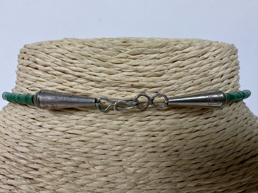 Stunning Amber Turquoise Bead Sterling Silver Clasp 18' Necklace [Photo 10]