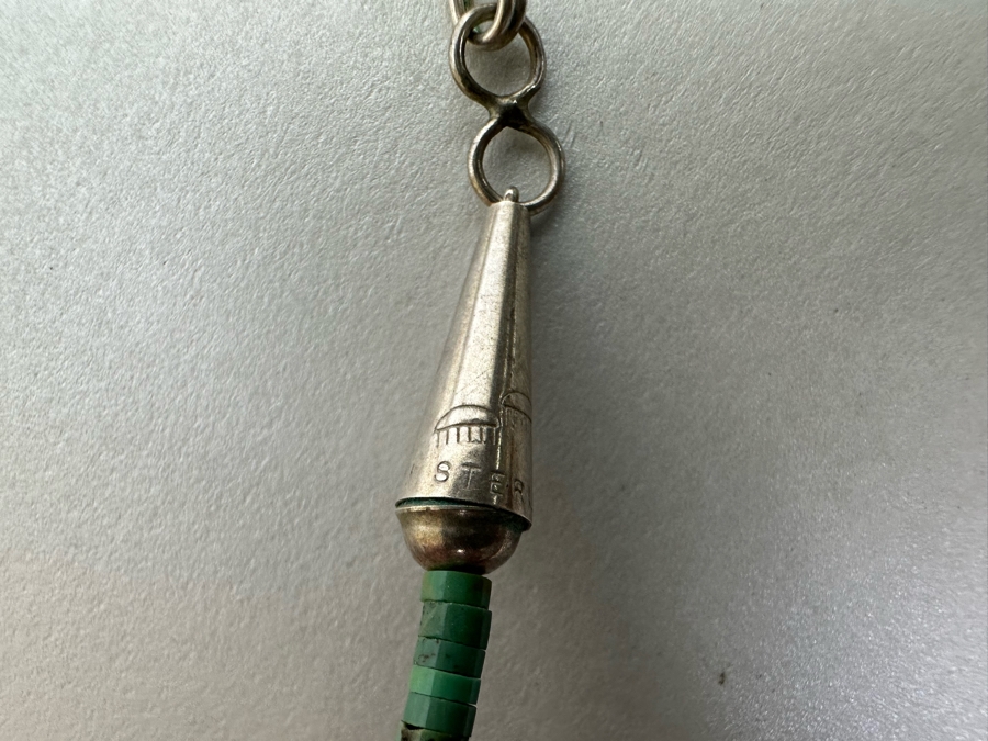 Stunning Amber Turquoise Bead Sterling Silver Clasp 18' Necklace [Photo 15]