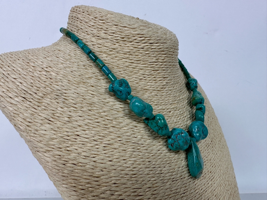 Chunky Turquoise Pendant 14' Necklace [Photo 5]