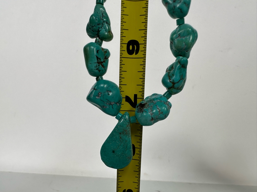 Chunky Turquoise Pendant 14' Necklace [Photo 7]