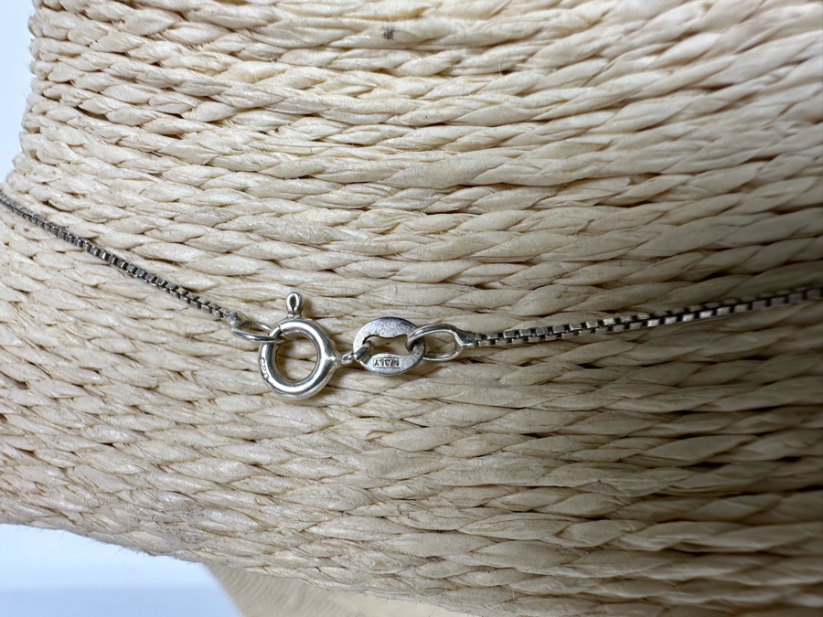 18' Sterling Silver Necklace, 16' Sterling Silver Necklace And 7.5' Sterling Silver Bracelet 8.5g [Photo 8]