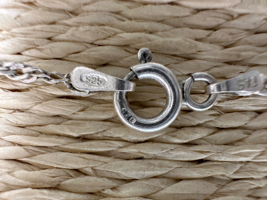 18' Sterling Silver Necklace, 16' Sterling Silver Necklace And 7.5' Sterling Silver Bracelet 8.5g [Photo 15]