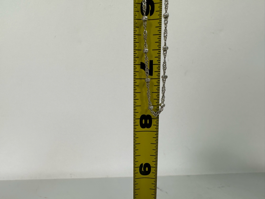 18' Sterling Silver Necklace, 16' Sterling Silver Necklace And 7.5' Sterling Silver Bracelet 8.5g [Photo 16]