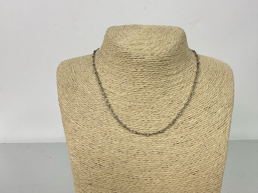 18' Sterling Silver Necklace, 16' Sterling Silver Necklace And 7.5' Sterling Silver Bracelet 8.5g [Photo 11]