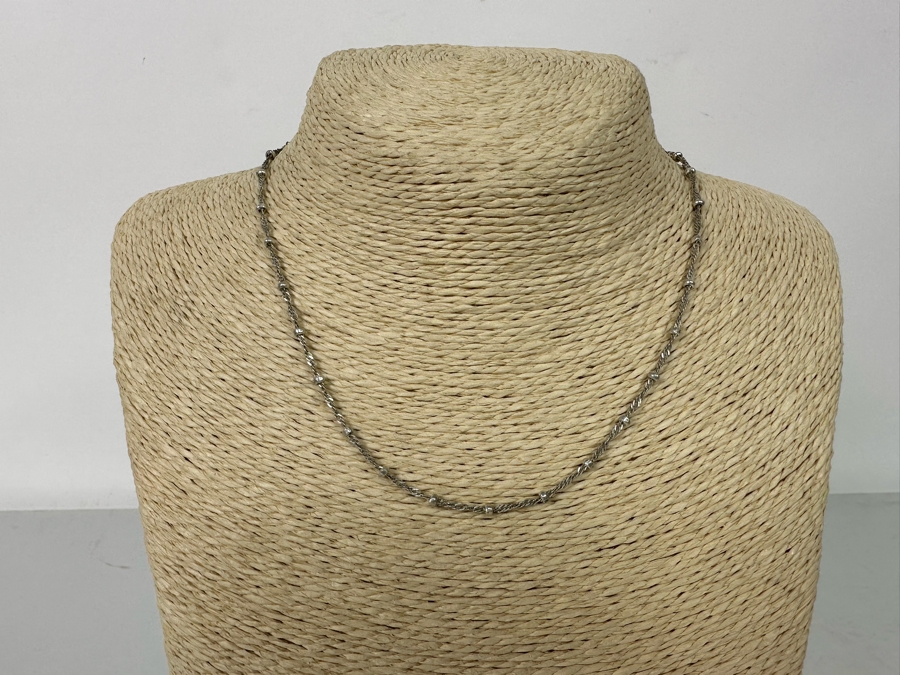 18' Sterling Silver Necklace, 16' Sterling Silver Necklace And 7.5' Sterling Silver Bracelet 8.5g [Photo 10]