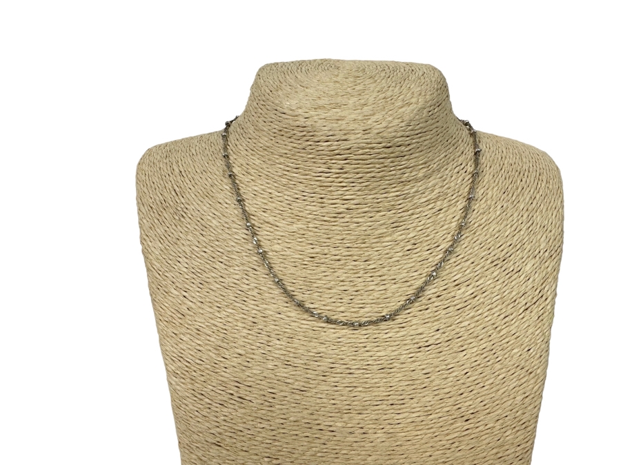 18' Sterling Silver Necklace, 16' Sterling Silver Necklace And 7.5' Sterling Silver Bracelet 8.5g [Photo 3]