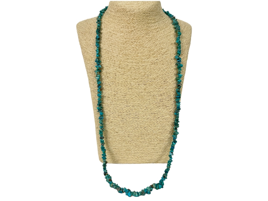 32' Turquoise Bead Necklace
