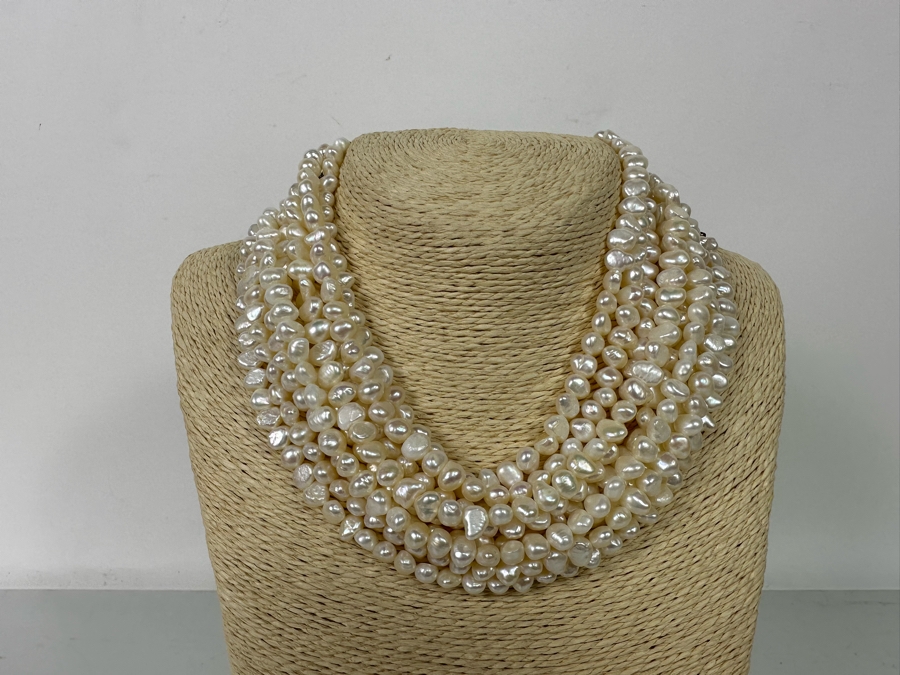Mulit-Strand Pearl Necklace 18L [Photo 11]