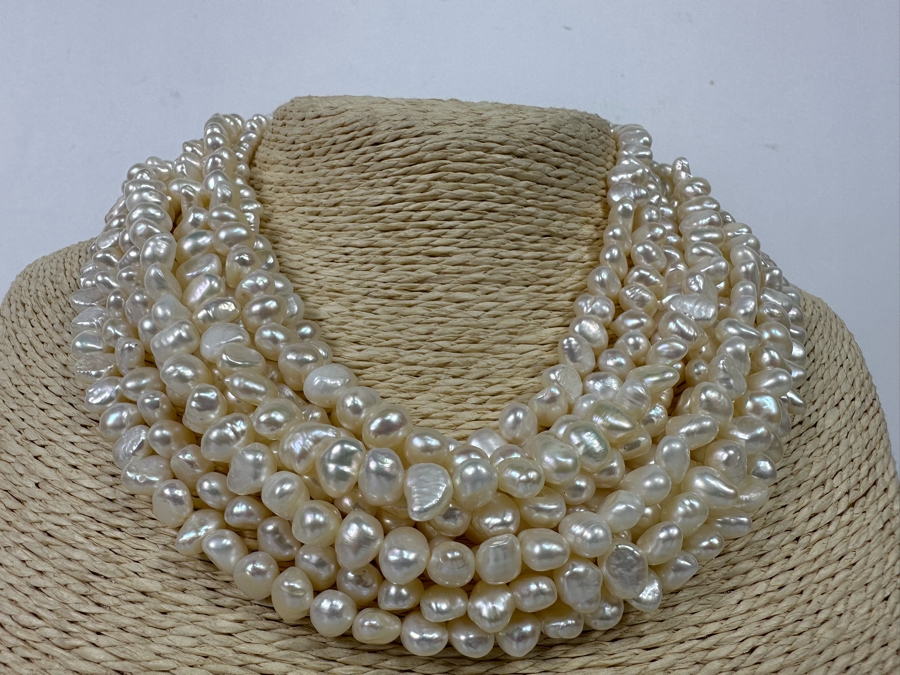 Mulit-Strand Pearl Necklace 18L [Photo 10]