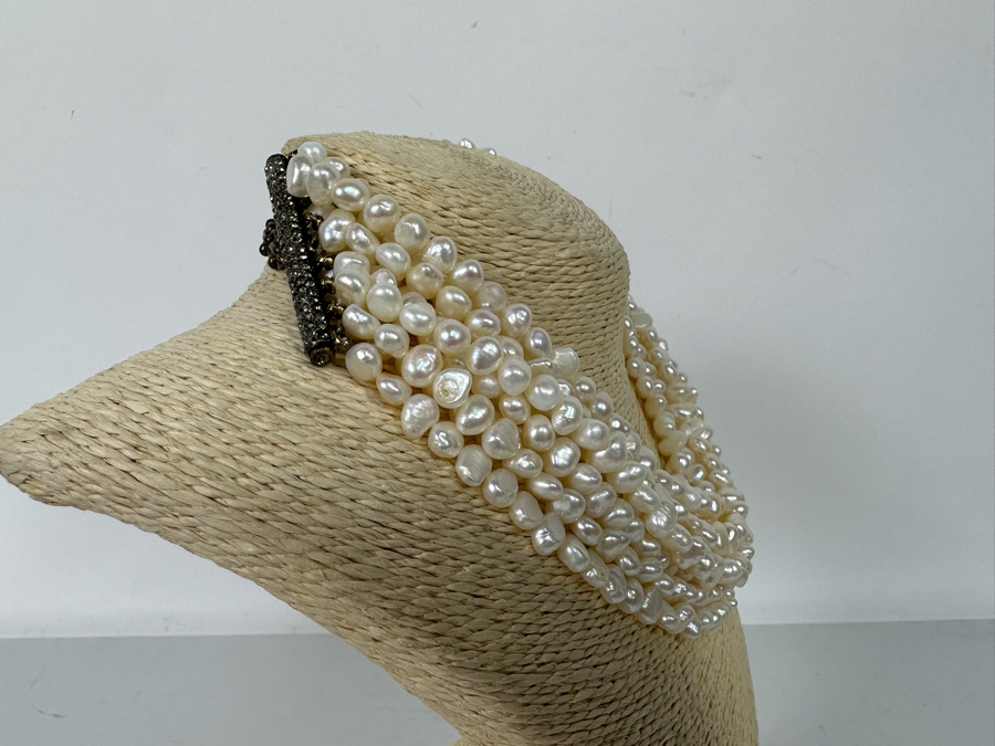 Mulit-Strand Pearl Necklace 18L [Photo 4]