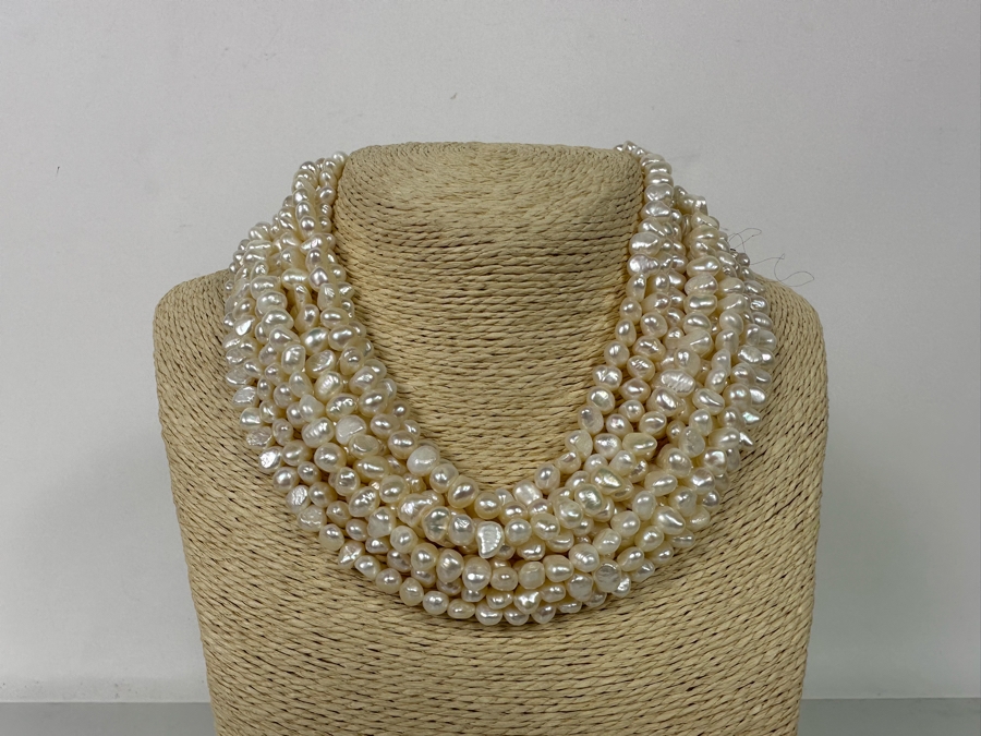 Mulit-Strand Pearl Necklace 18L [Photo 2]