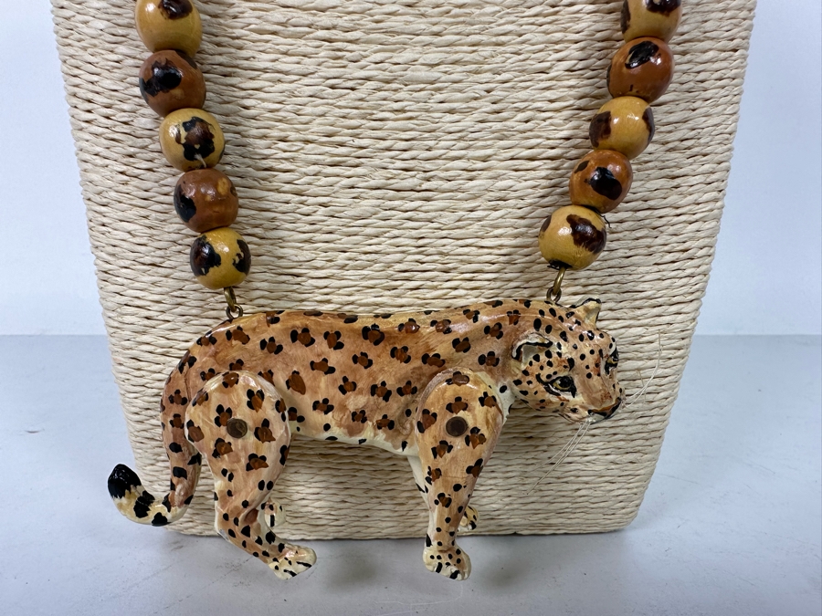 Articulating Leopard Pendant 24' Necklace [Photo 5]