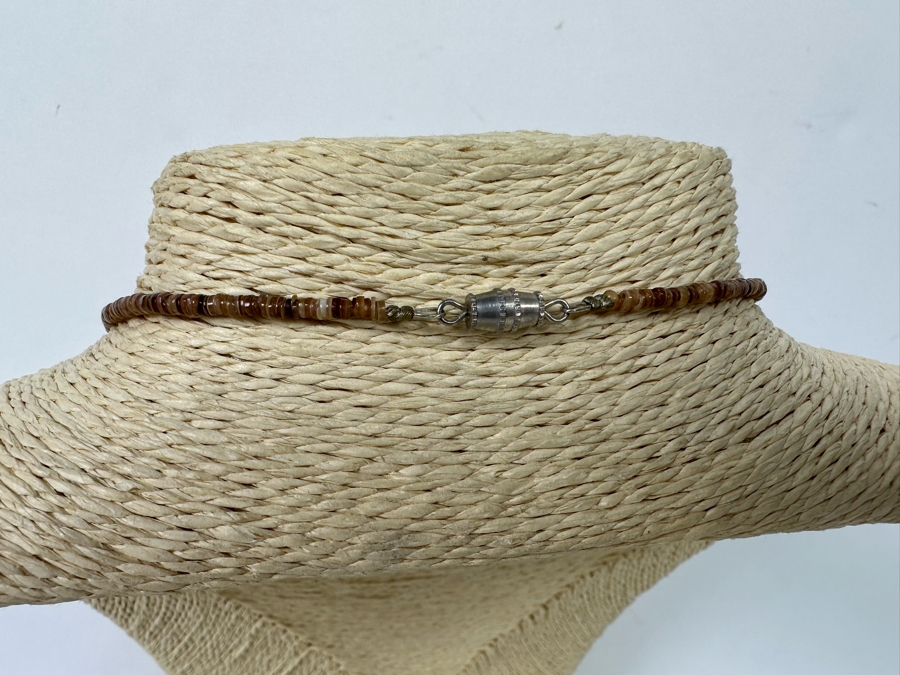 Vintage Tiger Eye Carved 22' Necklace With Bear And Buffalos And Matching Earrings [Photo 10]