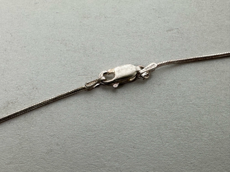 Sterling Silver Pendant With 18' Sterling Silver Necklace And Matching Earrings 14.8g [Photo 6]