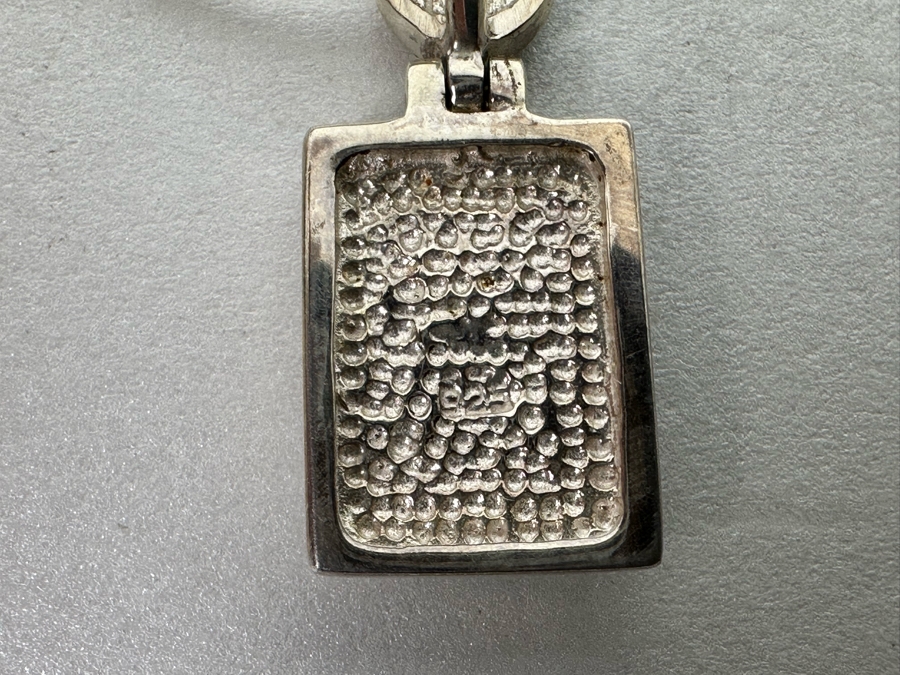 Sterling Silver Pendant With 18' Sterling Silver Necklace And Matching Earrings 14.8g [Photo 7]