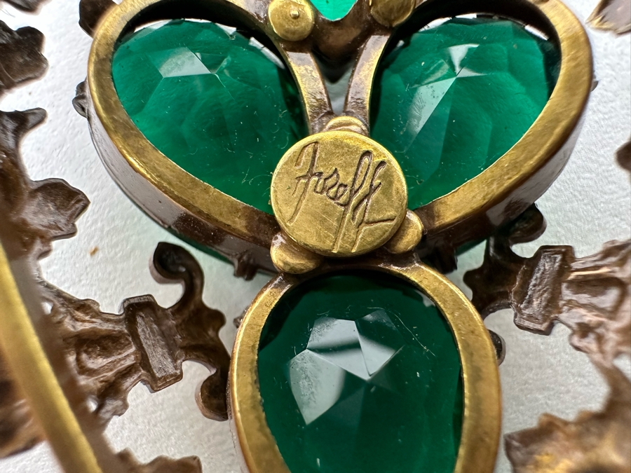 Vintage Joseff Of Hollywood Pendant / Brooch Pin Tassle 7L [Photo 12]