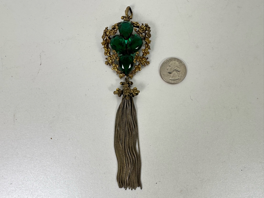 Vintage Joseff Of Hollywood Pendant / Brooch Pin Tassle 7L [Photo 5]