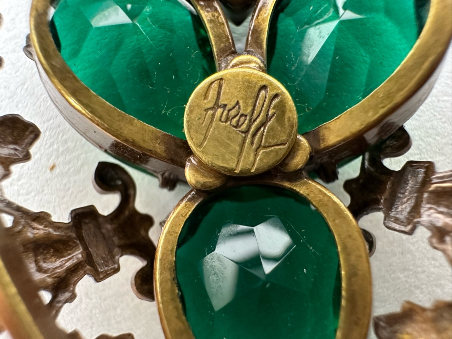 Vintage Joseff Of Hollywood Pendant / Brooch Pin Tassle 7L [Photo 11]