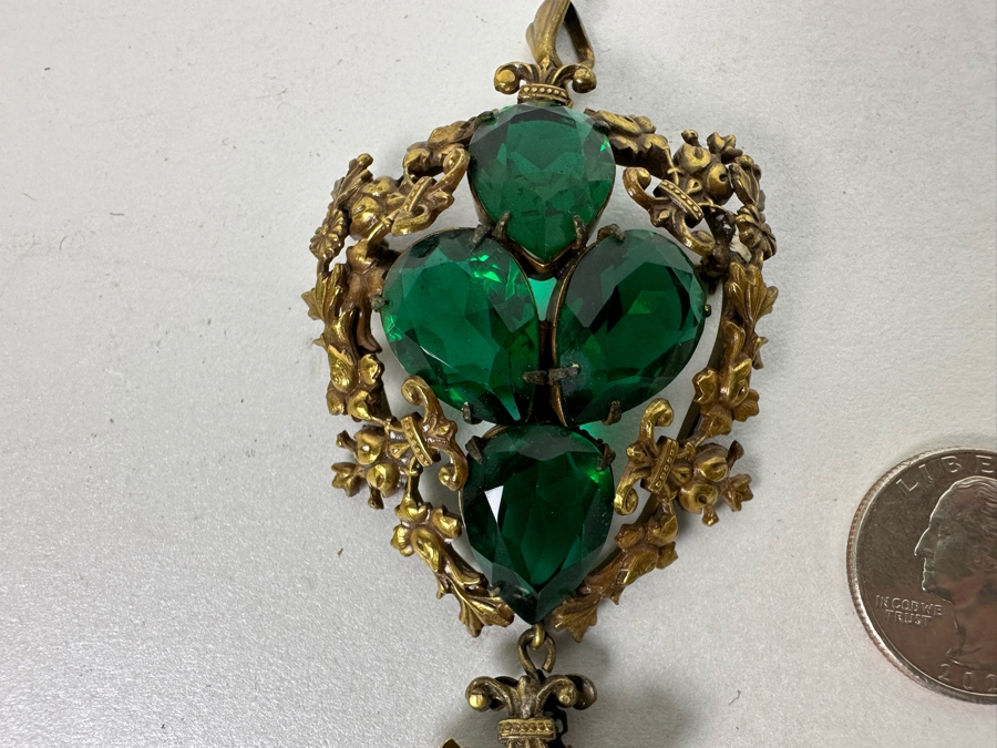 Vintage Joseff Of Hollywood Pendant / Brooch Pin Tassle 7L [Photo 6]