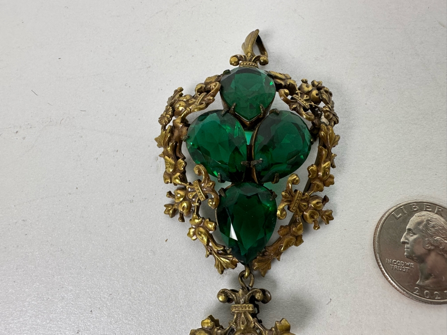 Vintage Joseff Of Hollywood Pendant / Brooch Pin Tassle 7L [Photo 8]