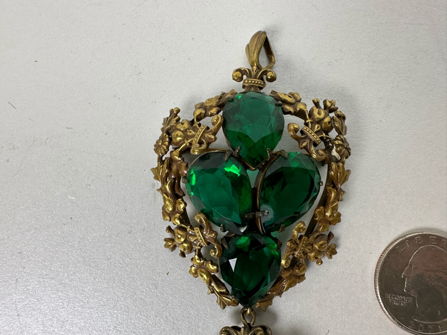 Vintage Joseff Of Hollywood Pendant / Brooch Pin Tassle 7L [Photo 7]