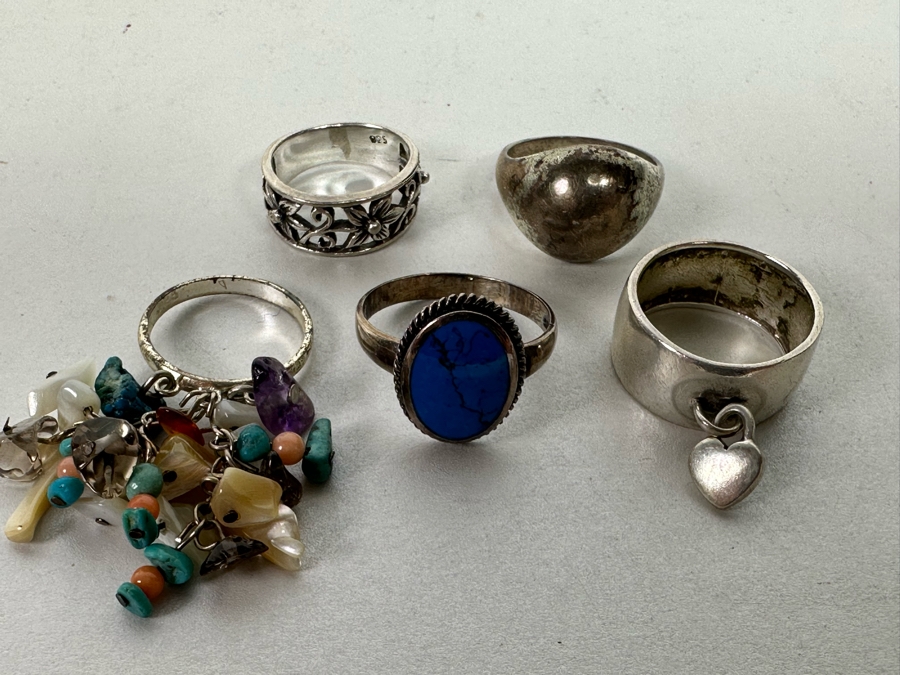 Sterling Silver Ring Lot Size 7 - 10.5 - See Photos 24.5g [Photo 3]