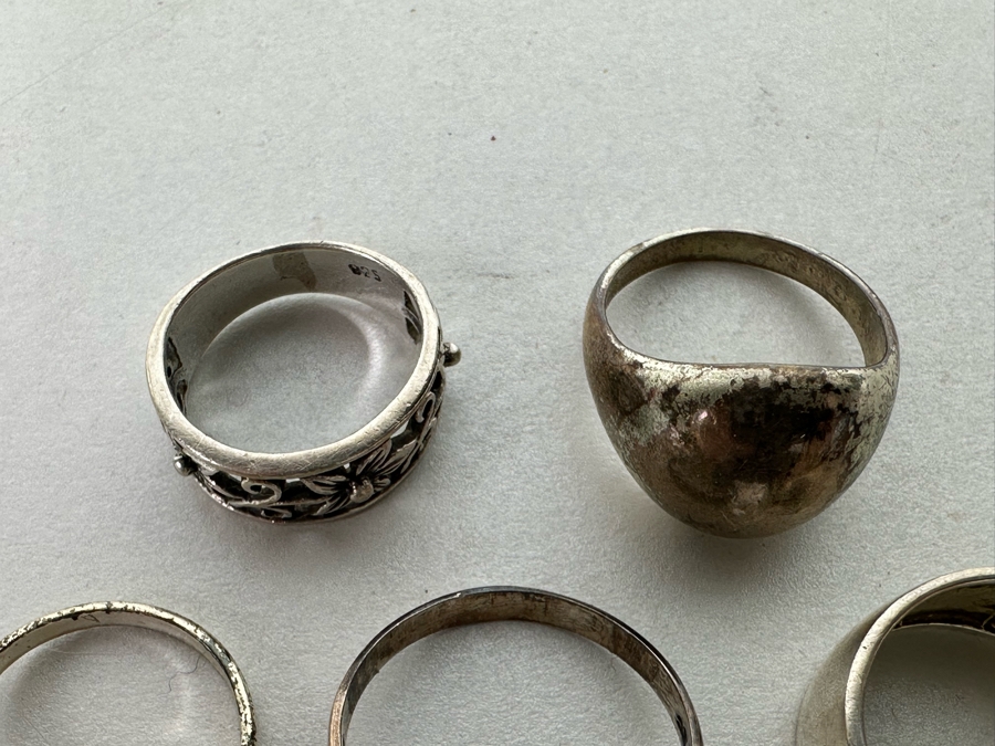 Sterling Silver Ring Lot Size 7 - 10.5 - See Photos 24.5g [Photo 8]