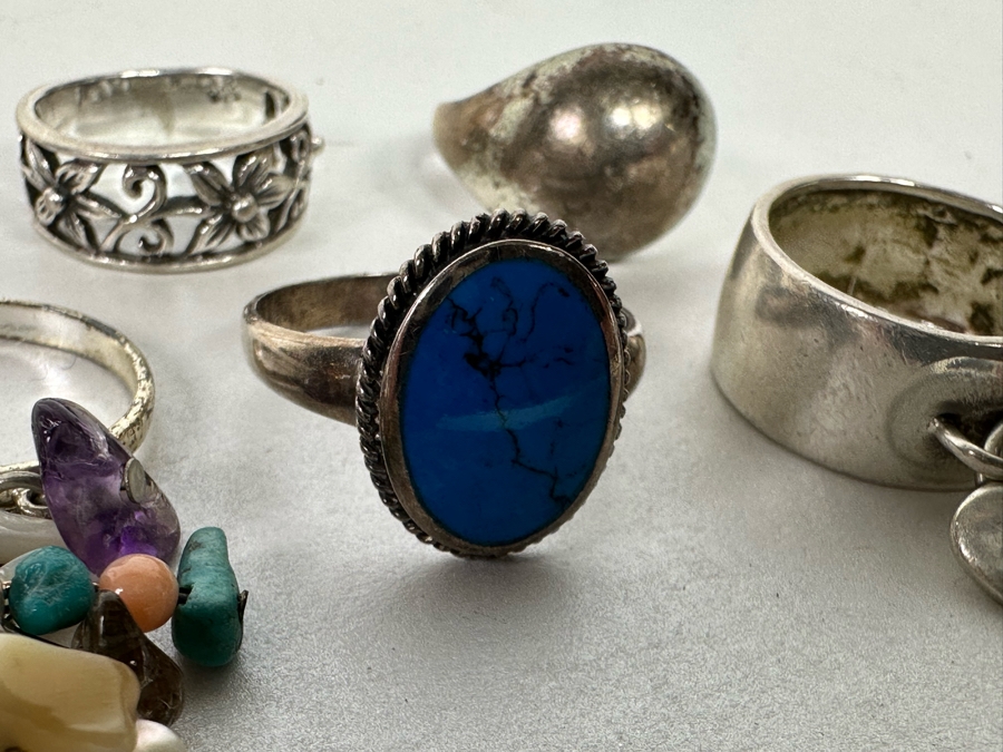 Sterling Silver Ring Lot Size 7 - 10.5 - See Photos 24.5g [Photo 5]