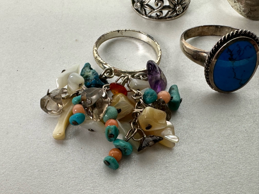 Sterling Silver Ring Lot Size 7 - 10.5 - See Photos 24.5g [Photo 6]
