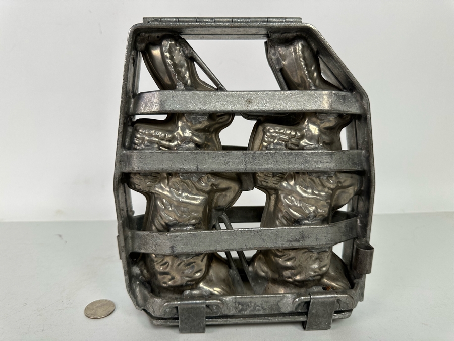 Vintage Easter Bunny Chocolate Mold Commercial Grade Makes Pair Of Easter Bunnies 8W X 9H [Photo 4]