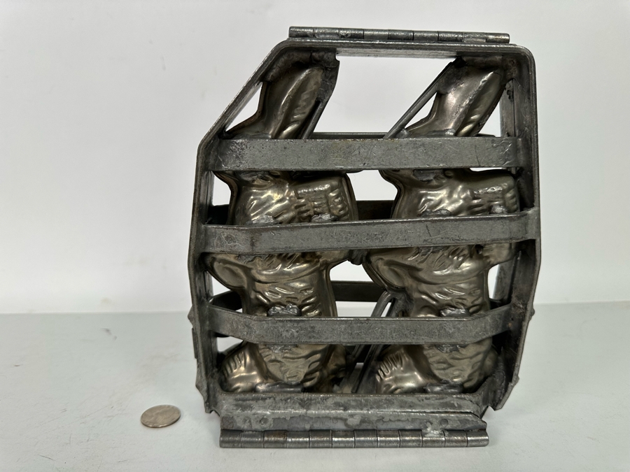 Vintage Easter Bunny Chocolate Mold Commercial Grade Makes Pair Of Easter Bunnies 8W X 9H [Photo 5]