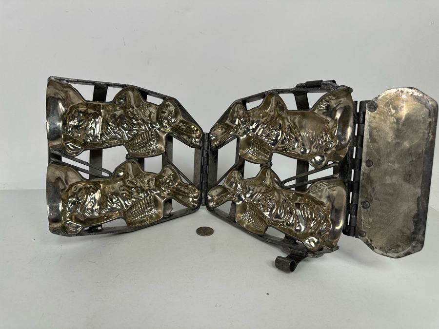 Vintage Easter Bunny Chocolate Mold Commercial Grade Makes Pair Of Easter Bunnies 8W X 9H [Photo 6]