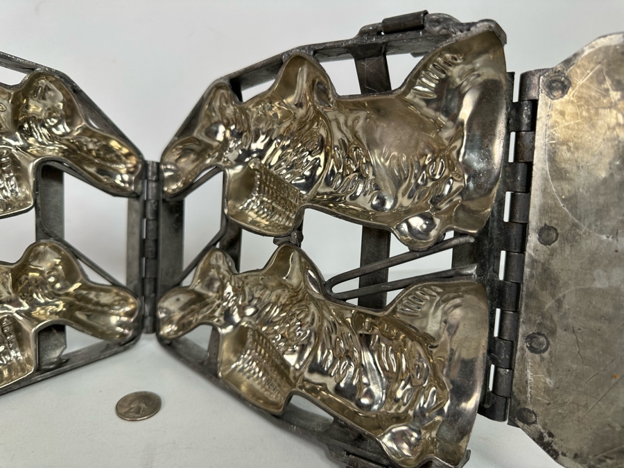 Vintage Easter Bunny Chocolate Mold Commercial Grade Makes Pair Of Easter Bunnies 8W X 9H [Photo 8]